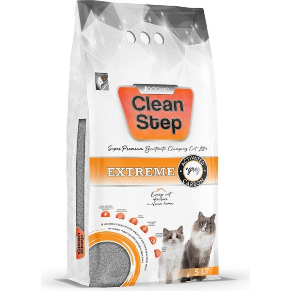 Jadawa Clean Step Extreme Aktif Karbonlu Süper Güçlü Topaklanan Kokusuz (Parfümsüz) Ince Tane Bentonit Kedi Kumu 5 Litre Evcil Hayvan Ürünleri Fiyatı