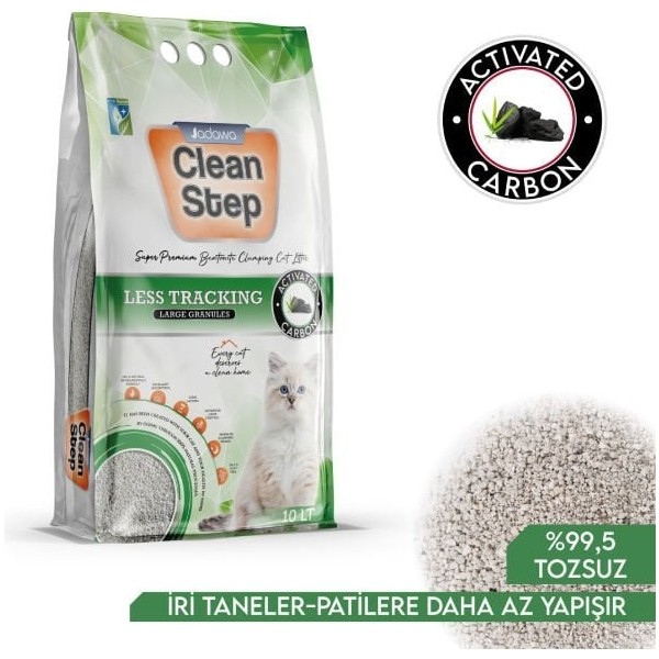 Jadawa Clean Step Less Tracking Aktif Karbonlu Patilere Yapışmayan Topaklanan Doğal Kedi Kumu Kalın 10 Lt Evcil Hayvan Ürünleri Fiyatı