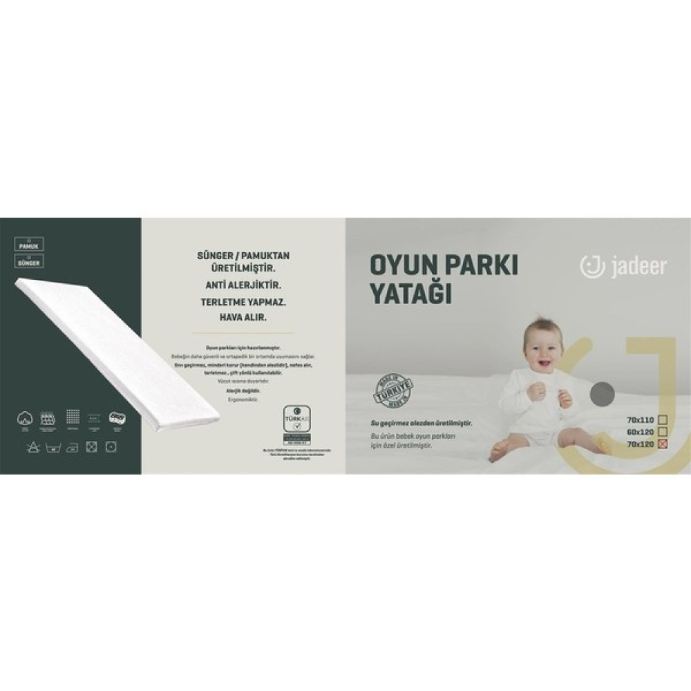 Jadeer Oyun Parkı Yatağı - 70x120 Park Yatak / Oyun Parkı Fiyatı