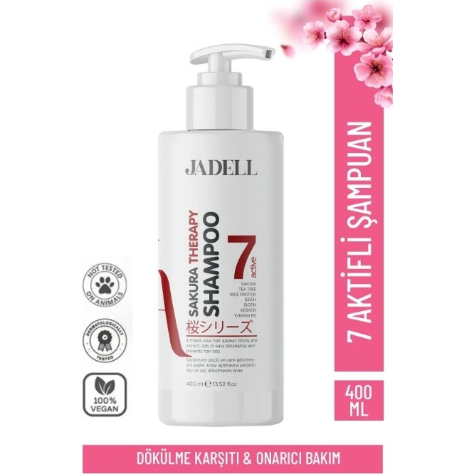 Jadell Sakura Therapy Shampoo 7ACTIVE ( Sakura Çiçeği,biotin,keratin,vitamin B5 ) Onarıcı Besleyici Şampuan Diğer Fiyatı