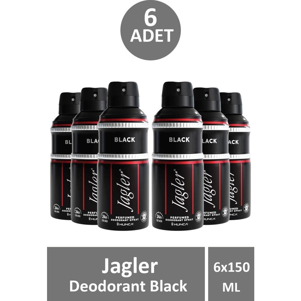 Jagler Deodorant Black 150 ml 6 Adet Deodorantlar Fiyatı