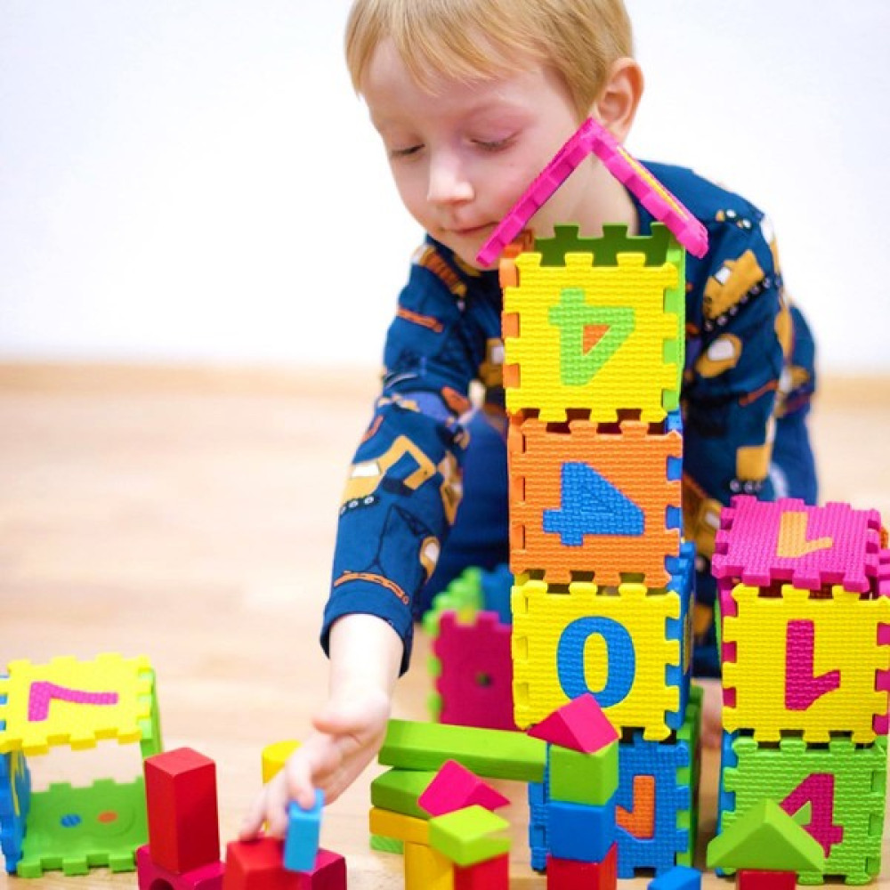 Jagu Akar Eva Malzeme Harf ve Rakam Puzzle 36 Parça Her Bir Parça 9 cm Eğitici Oyuncak Yapboz Eğitici Oyuncak Fiyatı