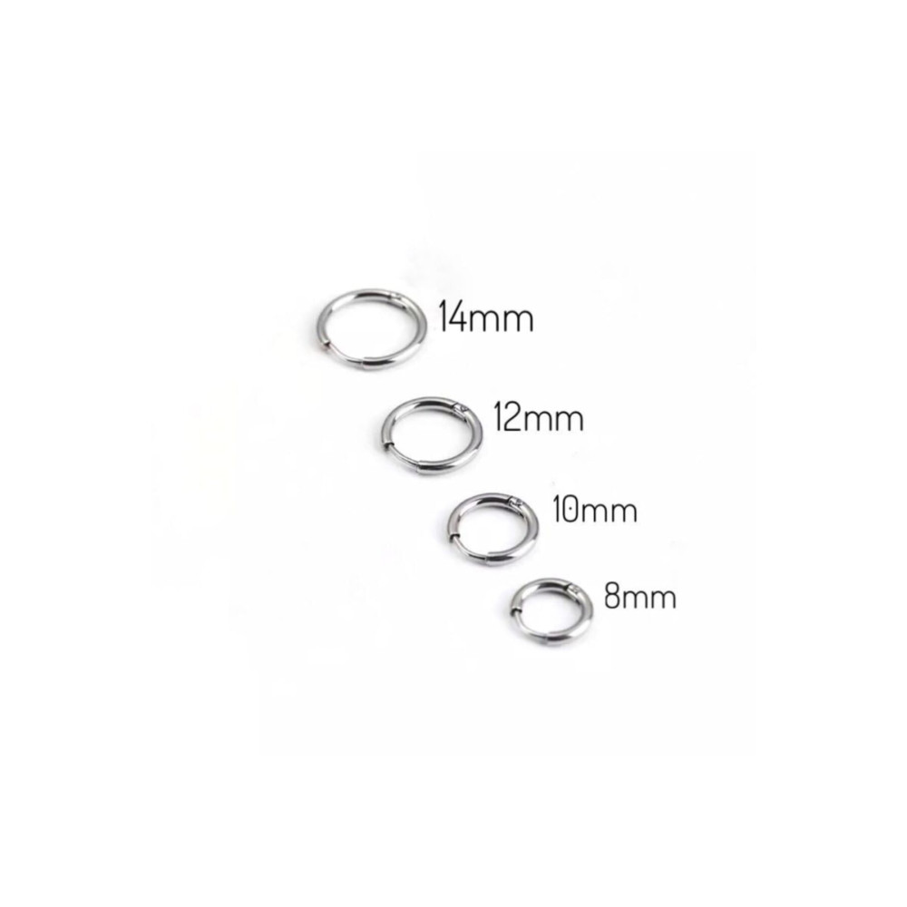 Jaida Moda Unisex 316l Cerrahi Çelik Gümüş Renk 4 Adet Halka Küpe Standart Beden Küpeler Fiyatı