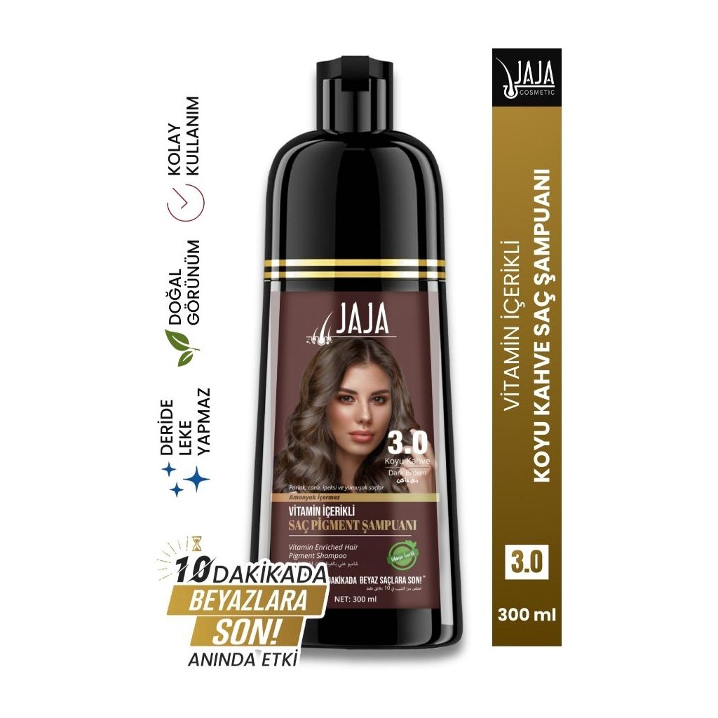 Jaja Vitamin Içerikli Saç Pigment Şampuanı Unisex 300 ml 3.0 Koyu Kahve Saç Boyası Fiyatı