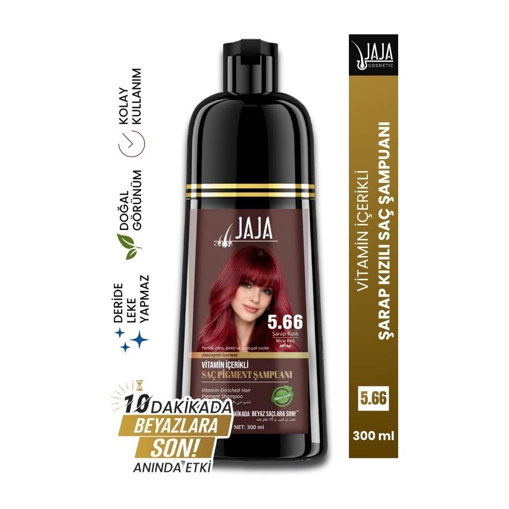 Jaja Vitamin Içerikli Saç Pigment Şampuanı Unisex 300 ml 5.66 Şarap Kızılı Saç Boyası Fiyatı