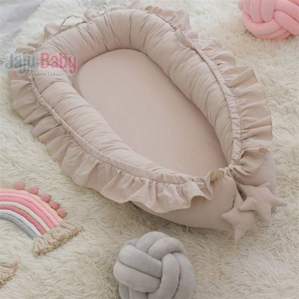 Jaju Baby Açık Kahve Rengi Fırfırlı Elite Babynest - Açık Kahverengi Park Yatak / Oyun Parkı Fiyatı