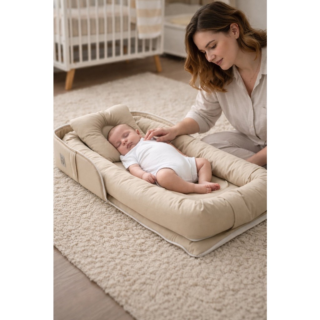 Jaju Baby Babynest Lüx Taşınabilir Çantalı Bebek Yuvası-Yatağı Babynest , Seyahatte, Araçta, Otelde… - Bej Diğer Fiyatı