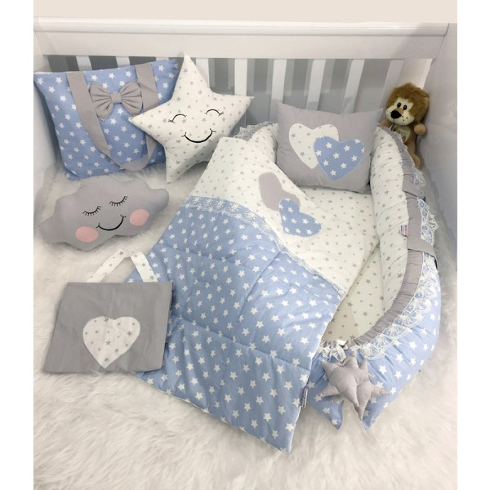 Jaju Baby Babynest Mavi Yıldızlı Lüx Tasarım Babynest Set Ana Kucağı ve Oto Koltuğu Fiyatı