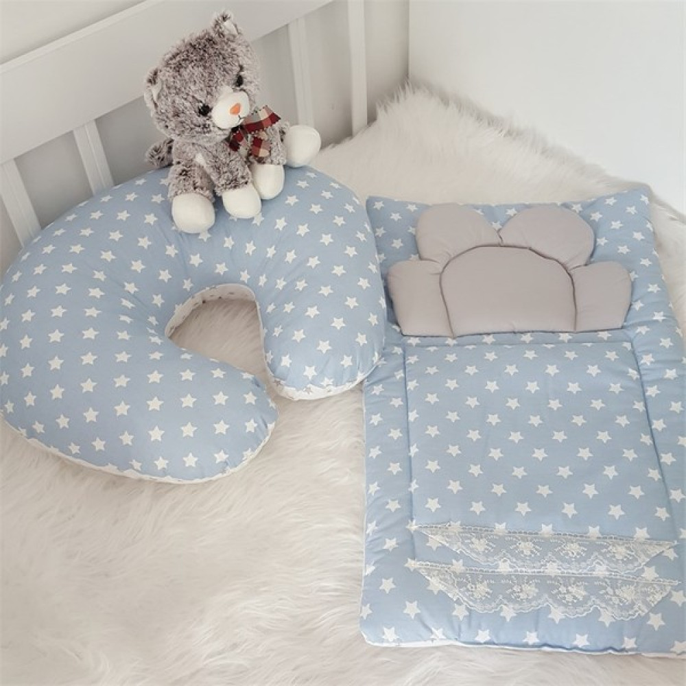 Jaju Baby Gri-Beyaz Yıldız Desenli Alt Açma Seti Bebek Alt Açma Minderi Fiyatı