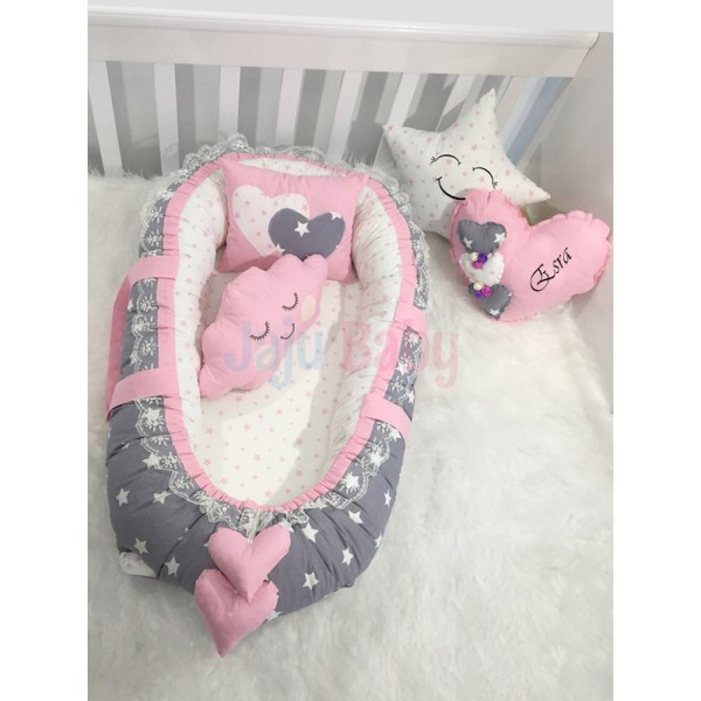 Jaju Baby Gri Pembeli Lüx Babynest Set Park Yatak / Oyun Parkı Fiyatı