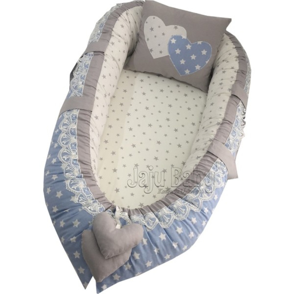 Jaju Baby Jaju Babynest Mavi Yıldızlı Babynest Park Yatak / Oyun Parkı Fiyatı