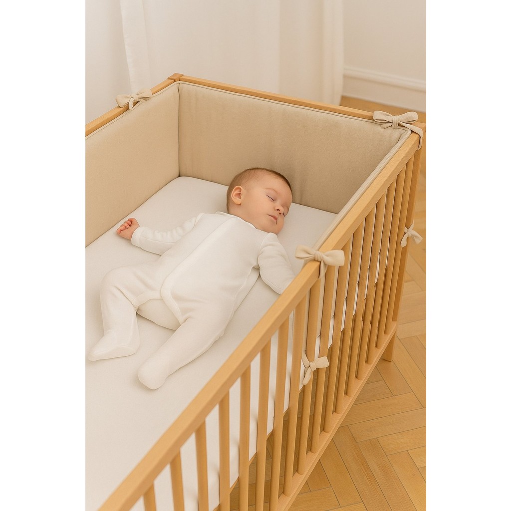 Jaju Baby Kapiçino Renk Beşik Kenar Koruyucu Beşik Kenar Koruma %100 Pamuk Kumaş 90x190 Bebek Oyun Parkı & Beşikleri Fiyatı
