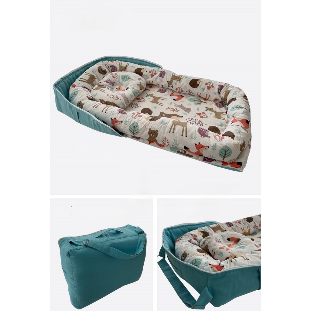 Jaju Baby Nest Mavi Orman Desenli Çantalı Babynest Bebek Çantası Taşınabilir Anne Yanı Yatağı - 50 x 100 cm SSD / Solid State Drive Fiyatı