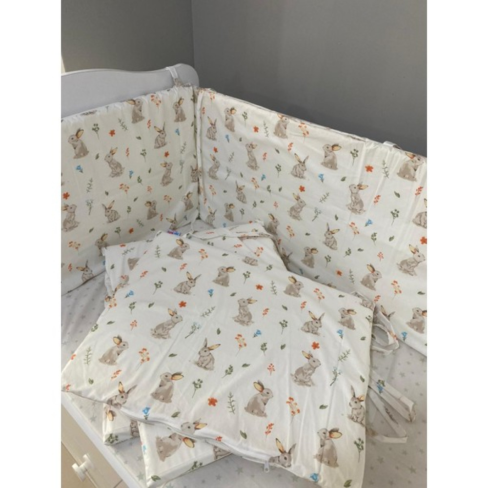 Jaju Baby Tavşan Desenli Beşik Kenar Koruma Özel Ölçü - 60 x 120 cm - Açık Kahverengi Bebek Yatak Bariyeri Fiyatı