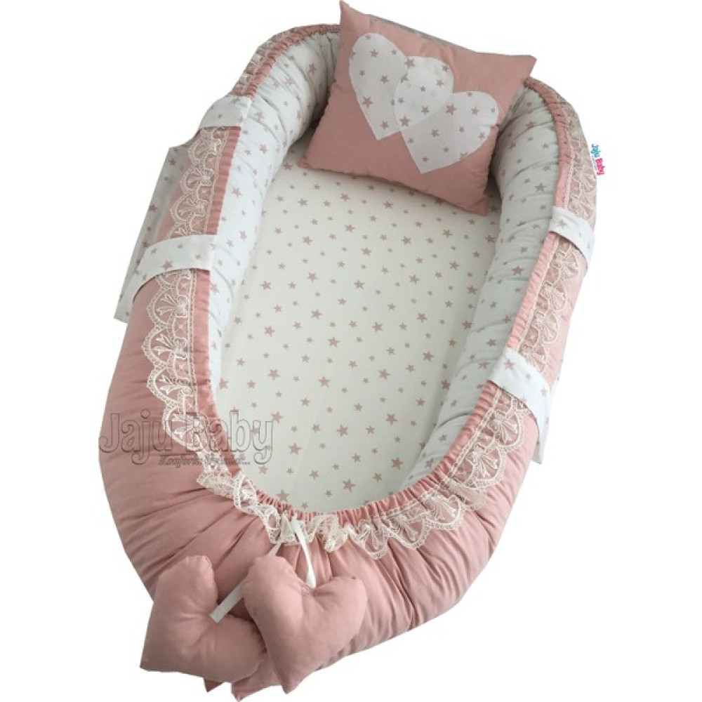 Jaju Babynest Düz Pudra Yıldızlı Lüx Babynest Park Yatak / Oyun Parkı Fiyatı