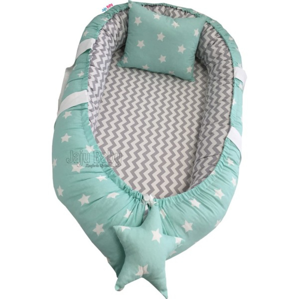 Jaju Babynest Gri Zikzaklı Mint Lüx Babynest Park Yatak / Oyun Parkı Fiyatı