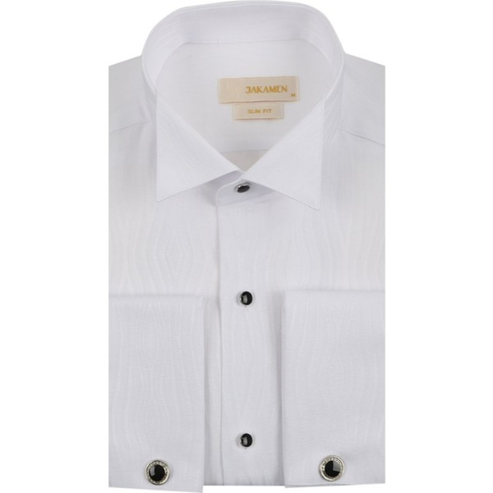 Jakamen Beyaz Slim Fit Ata Yaka Erkek Gömlek Kız Çocuk Gömlek Fiyatı