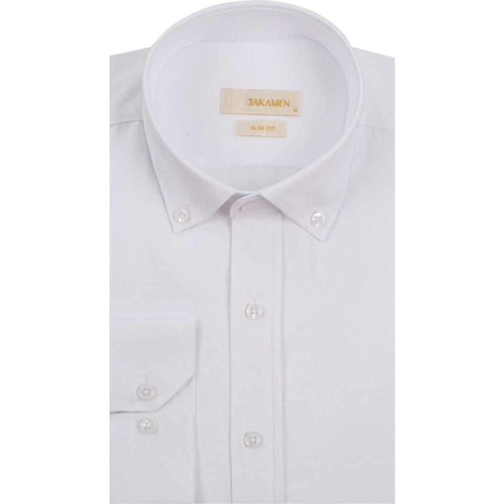 Jakamen Beyaz Slim Fit Erkek Gömlek Kız Çocuk Gömlek Fiyatı