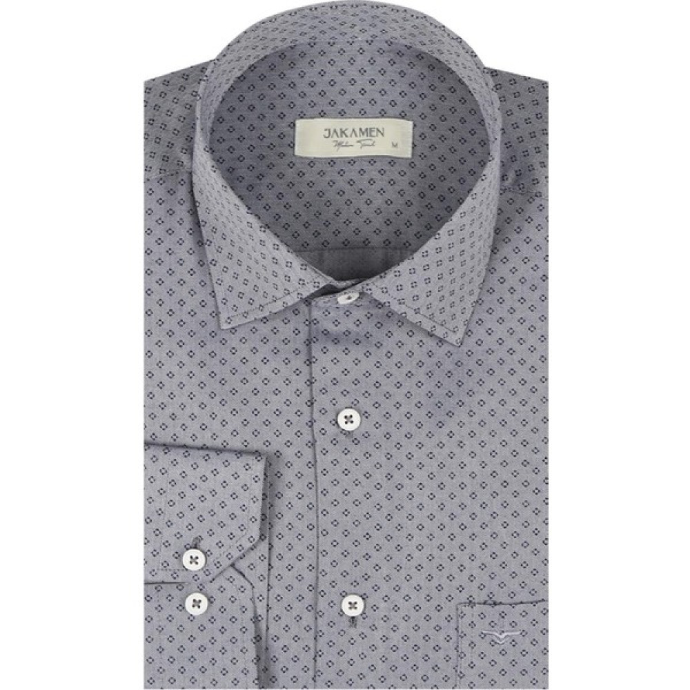 Jakamen Koyu Lacivert Classic Fit Polikat Gömlek Erkek Takım Elbise Fiyatı