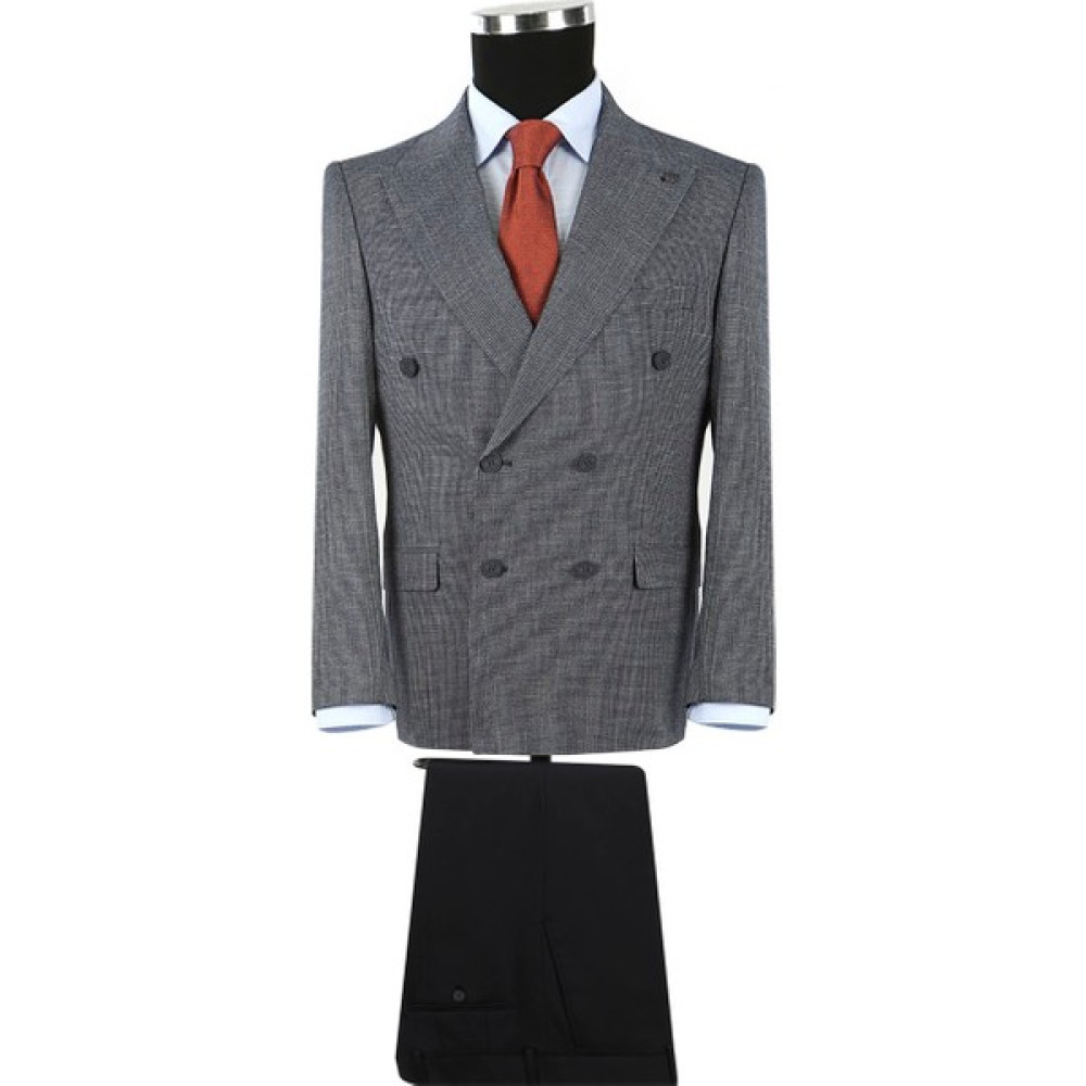 Jakamen Lacivert Slim Fit Kruvaze Erkek Takım Elbise Erkek Takım Elbise Fiyatı