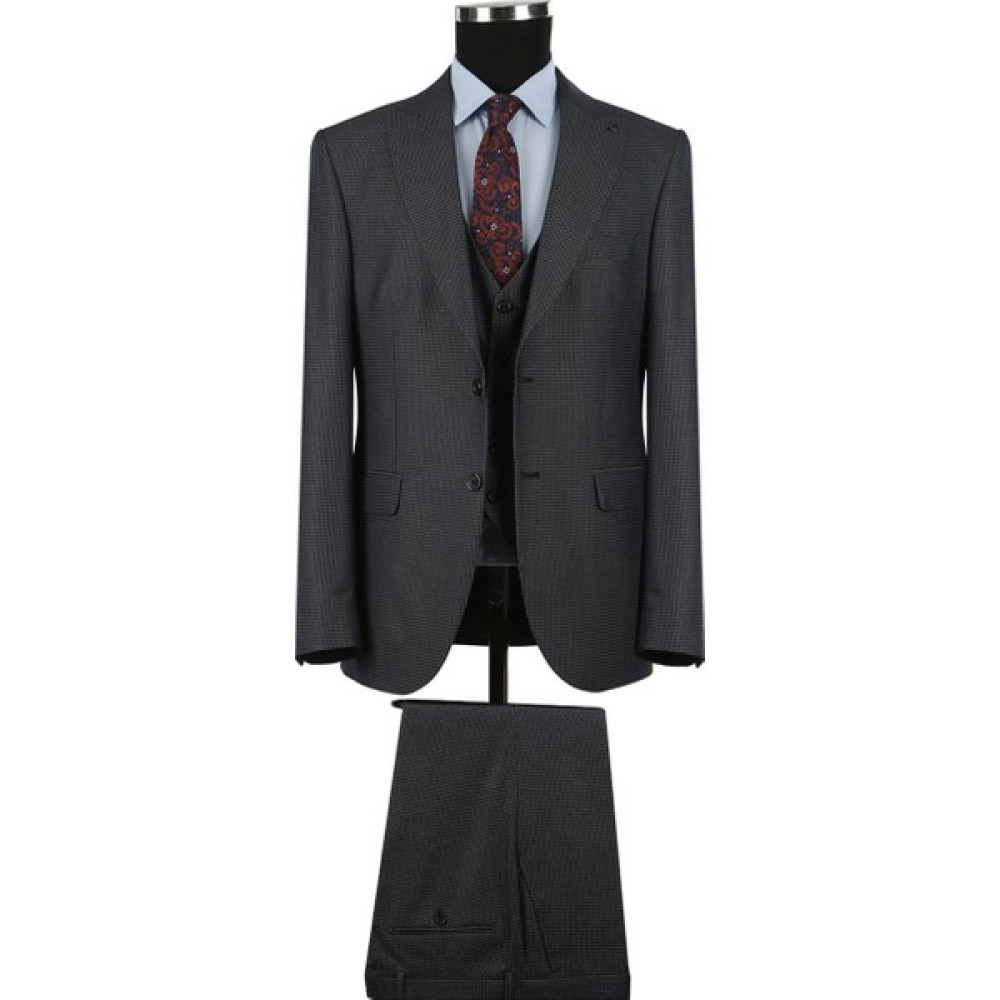 Jakamen Lacivert Slim Fit Sivri Yaka Erkek Takım Elbise Erkek Takım Elbise Fiyatı