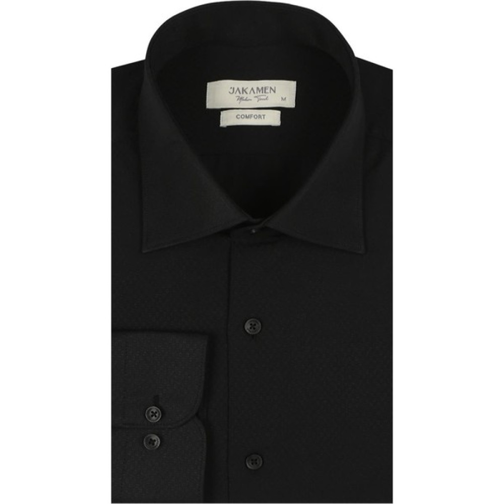 Jakamen Siyah Slim Fit Polikat Gömlek Erkek Takım Elbise Fiyatı