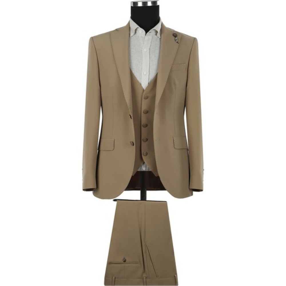 Jakamen Vizon Slim Fit Mono Yaka Erkek Takım Elbise Erkek Takım Elbise Fiyatı