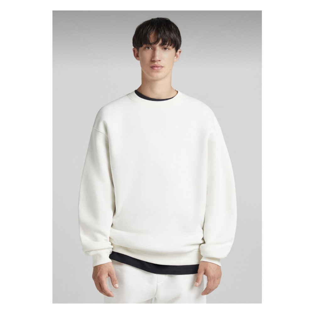 JAKARLI Beyaz Pamuklu Unisex Oversize Basic Bisiklet Yaka Sweatshirt S/M Beden Bayan Sweatshirt Fiyatı