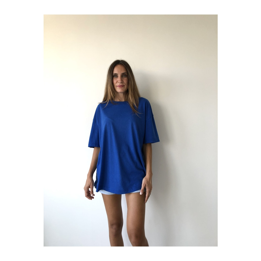 JAKARLI Unisex Pamuk Bisiklet Yaka Boyfriend Örme Oversize T-shirt L/XL Beden Bayan T-shirt Fiyatı