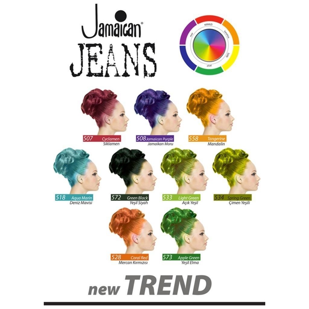 Jamaican Jeans Kırmızı Siyah Saç Boyası 250 ml Giyim & İç Giyim Fiyatı
