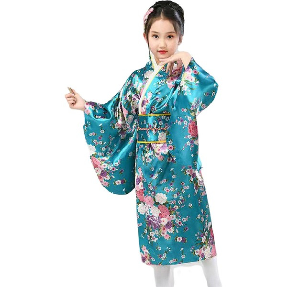 Janae Kemerli Desenli Japon Tarzı Çocuk Kimono L - Mavi (Yurt Dışından) Oyuncak Fiyatı