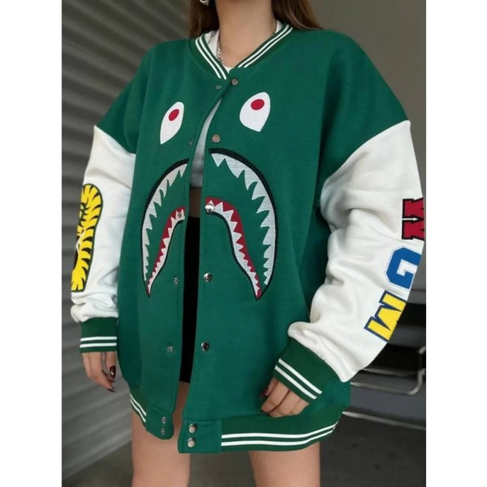 Janes Bape Kolej Ceket - Yeşil Bayan Sweatshirt Fiyatı