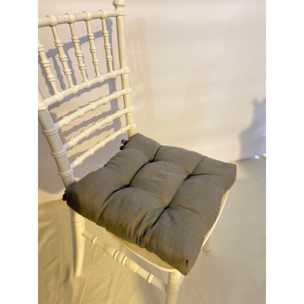 Jangear Sandalye Minderi Pofidik 40×40& Lüx Köşeli Bağcıklı, - 40 x 40 cm - Koyu Gri Salon & Oturma Odası Tekstili Fiyatı