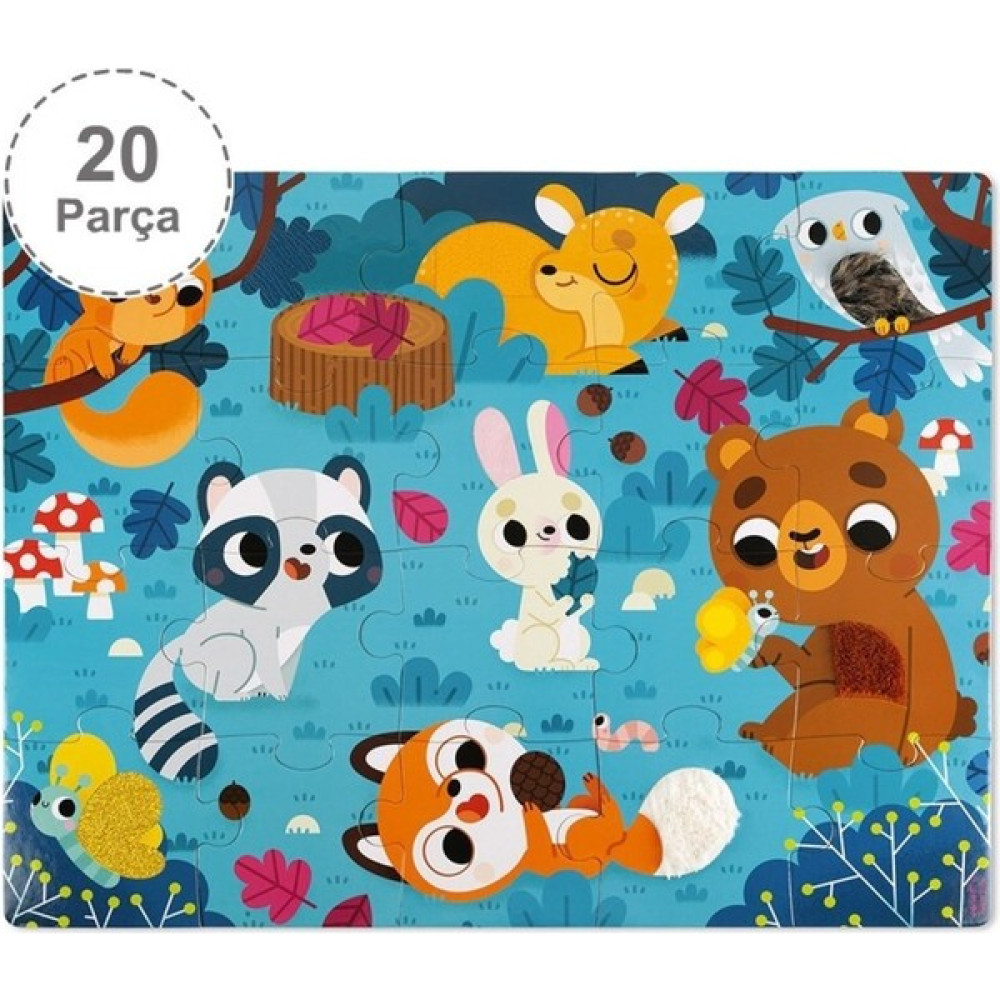 Janod 20 Parça Dokun Hisset Puzzle - Hayvanlar Eğitici Oyuncak Fiyatı