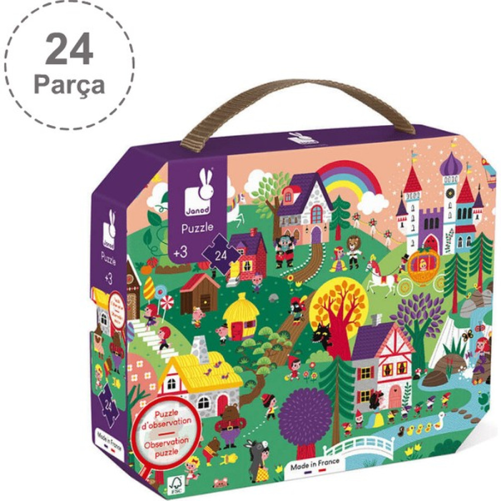 Janod 24 Parça Çantalı Puzzle ve Bulmaca - Masal Eğitici Oyuncak Fiyatı