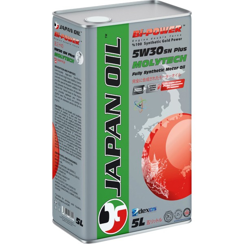 Japan Oil Molytech Sn+ Plus Tam Sentetik 5W30 5 Lt. Motor Yağı Oto Boyaları Fiyatı