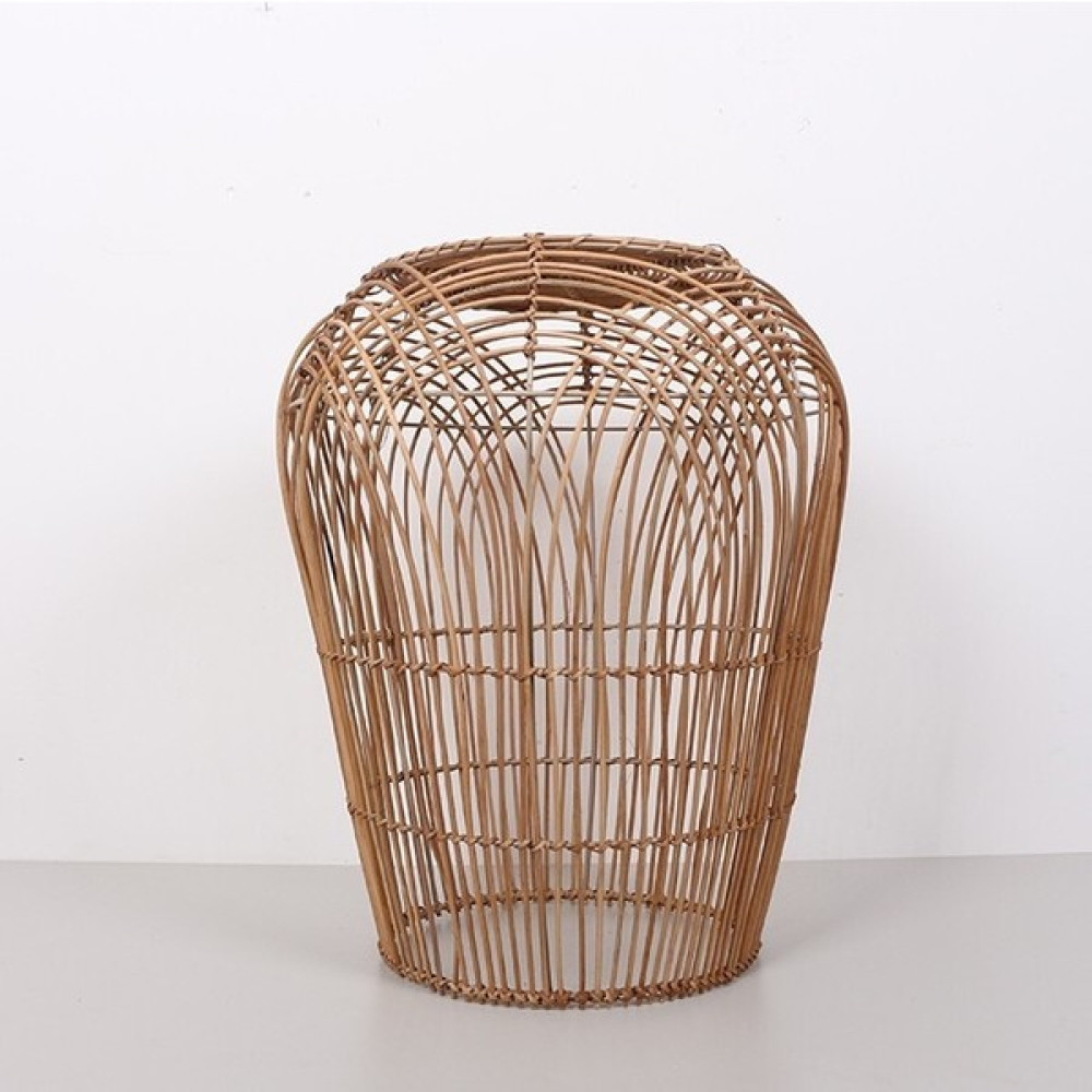 Japandi Bambu Rattan El Örmesi Handmade Kahverengi Dekoratif Sehpa, Orta Sehpa, Yan Sehpa 45x56cm Yan Sehpa Fiyatı