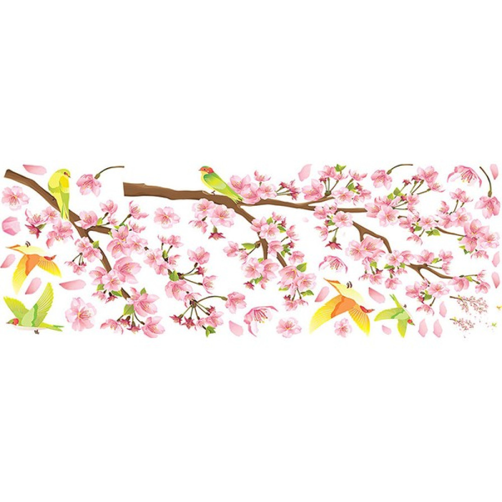 Jarke Saksağan Şeftali Çiçeği Dalı Duvar STICKER-30*90CM Sağa Bakan (Yurt Dışından) Duvar Stickerı Fiyatı