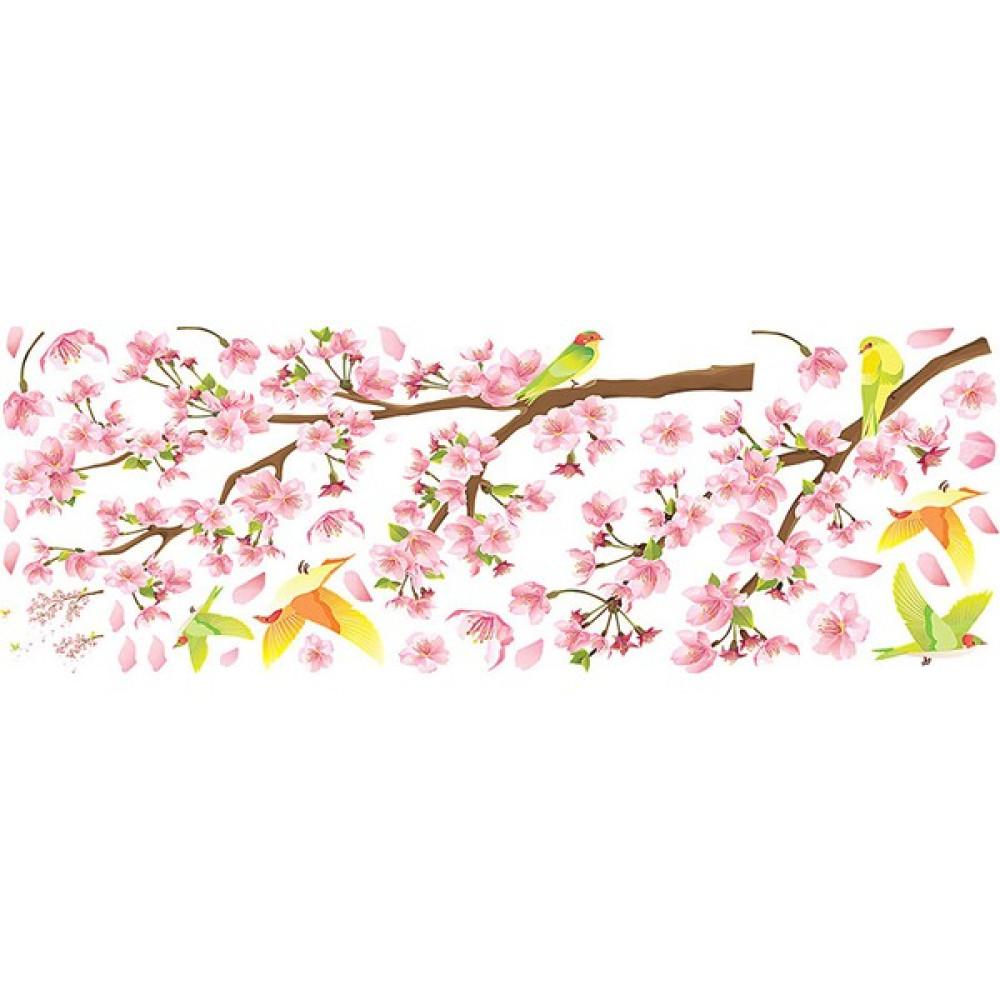 Jarke Saksağan Şeftali Çiçeği Dalları Duvar STICKER-30*90CM Sola Bakan (Yurt Dışından) Duvar Stickerı Fiyatı