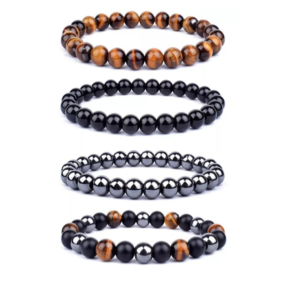 Jasmin Store Güç Şans Denge Çakra Bilekliği - Kaplangözü-hematit-oniks L/XL Beden Bijuteri Bilezik Fiyatı