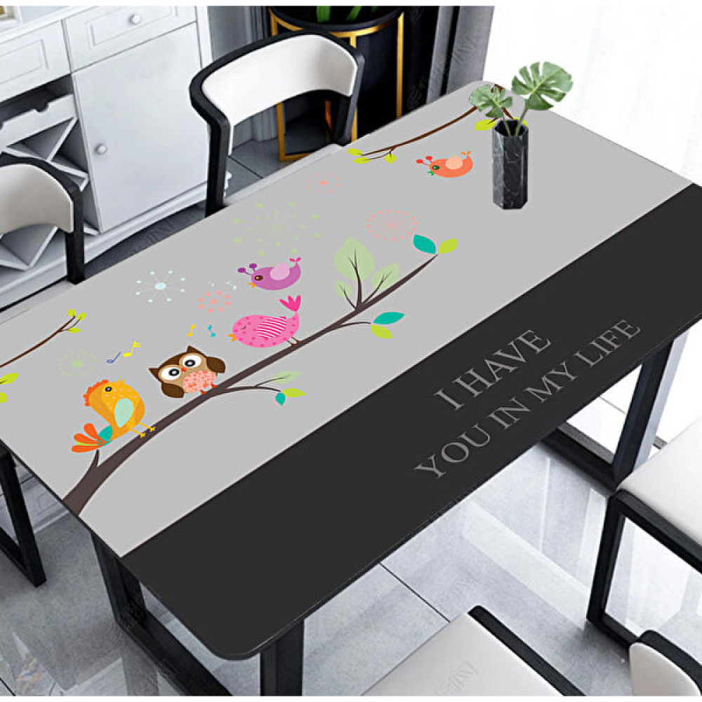 JASMIN2020 Masa Kaplama Folyosu Mobilya Masa Kaplama Fayans Kaplama Folyoları Birds - 120 x 80 cm - Gri Yapı Kimyasalları & Yapıştırıcılar Fiyatı
