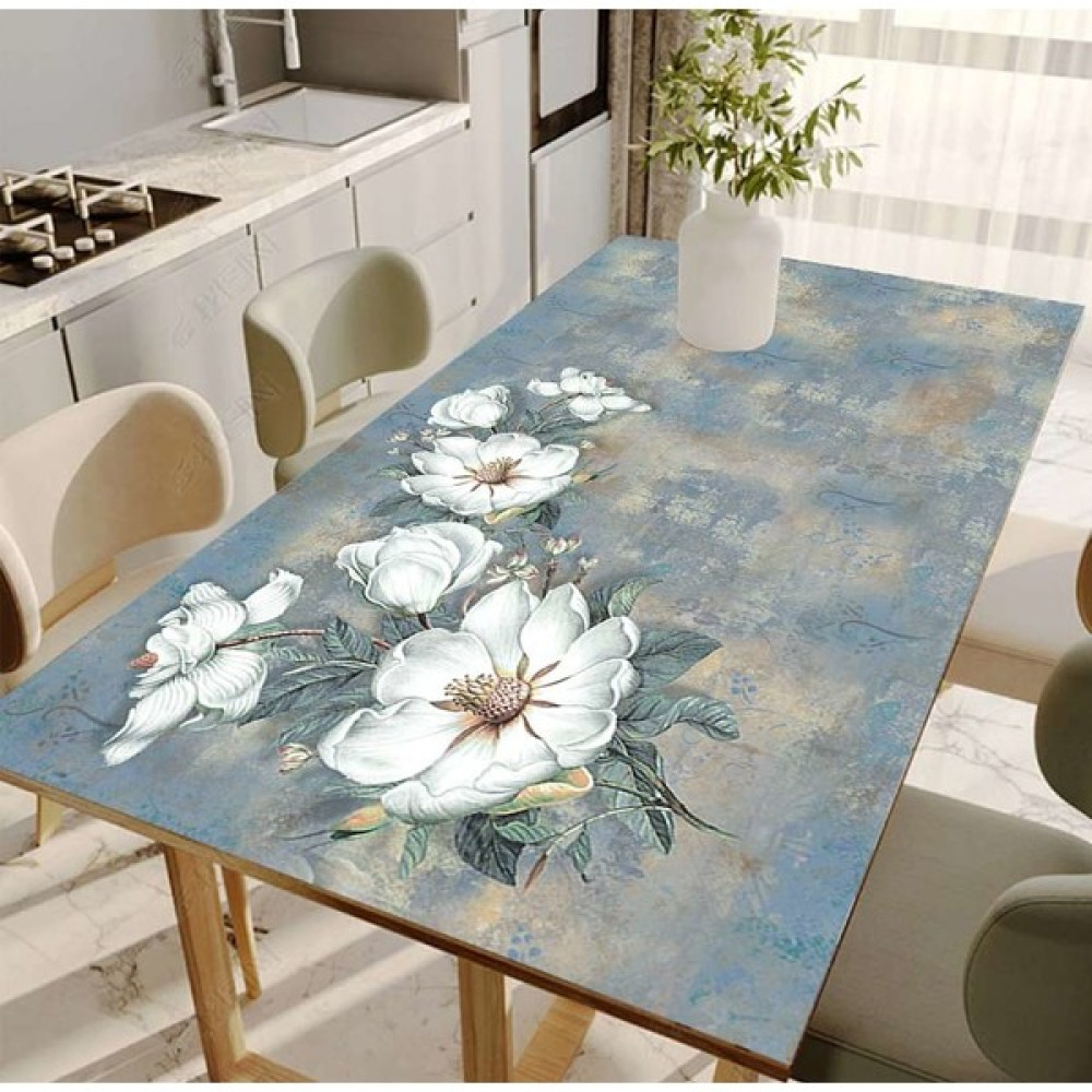 Jasmin2020 Masa Kaplama Folyosu Mobilya Masa Kaplama Folyoları Beyaz Gul - 120 x 80 cm - Mavi - Krem Rengi Duvar Stickerı Fiyatı