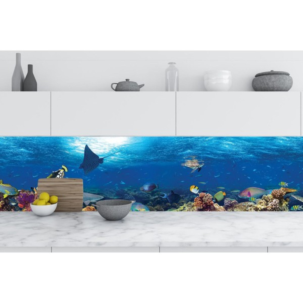 Jasmin2020 Mutfak Tezgah Arası Folyo Kaplama Denizaltı - 60 x 400 cm - Renkli Yapı Kimyasalları & Yapıştırıcılar Fiyatı