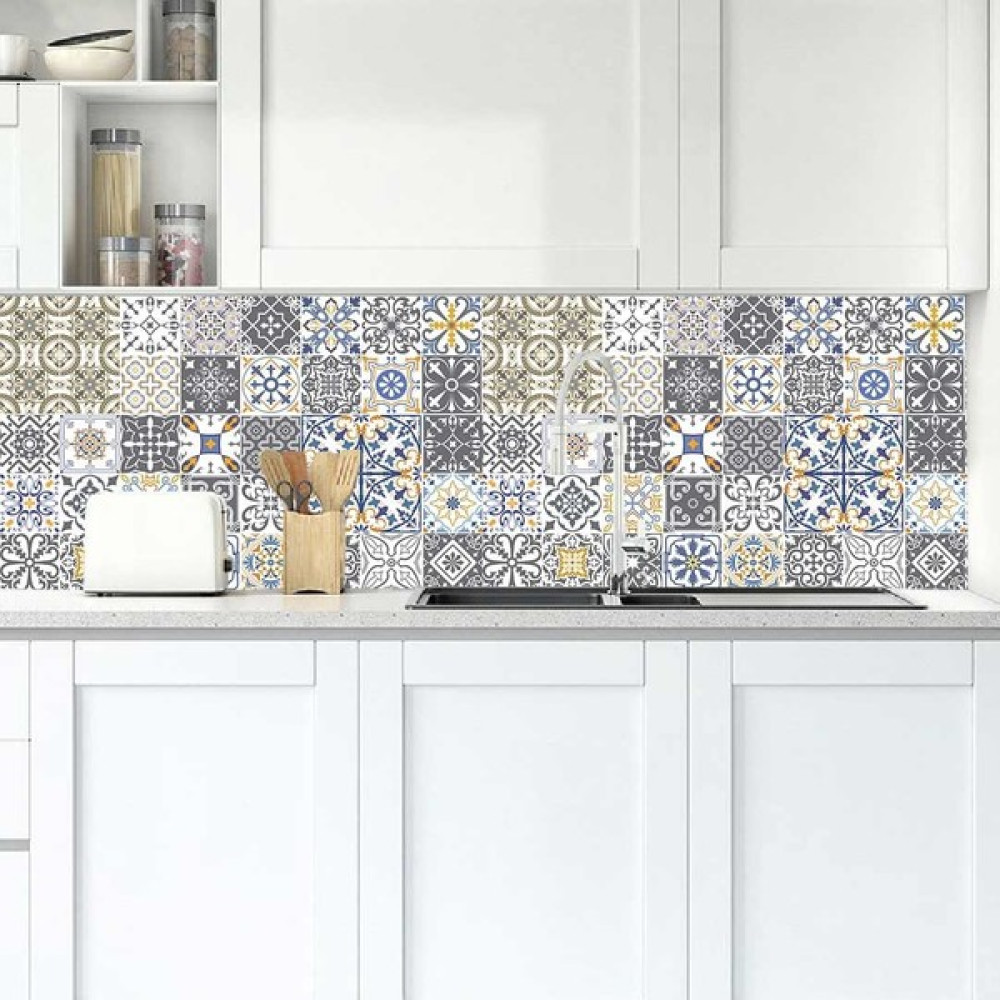 Jasmin2020 Mutfak Tezgah Arası Folyo Kaplama Fayans Desen - 60 x 100 cm - Renkli Yapı Kimyasalları & Yapıştırıcılar Fiyatı