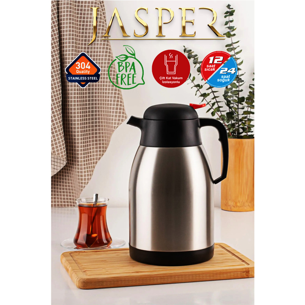 JASPER 2 Litre Çift Kat Piknik Kamp Outdoor Çelik Çay Termosu 1200a Penguen Termos Fiyatı