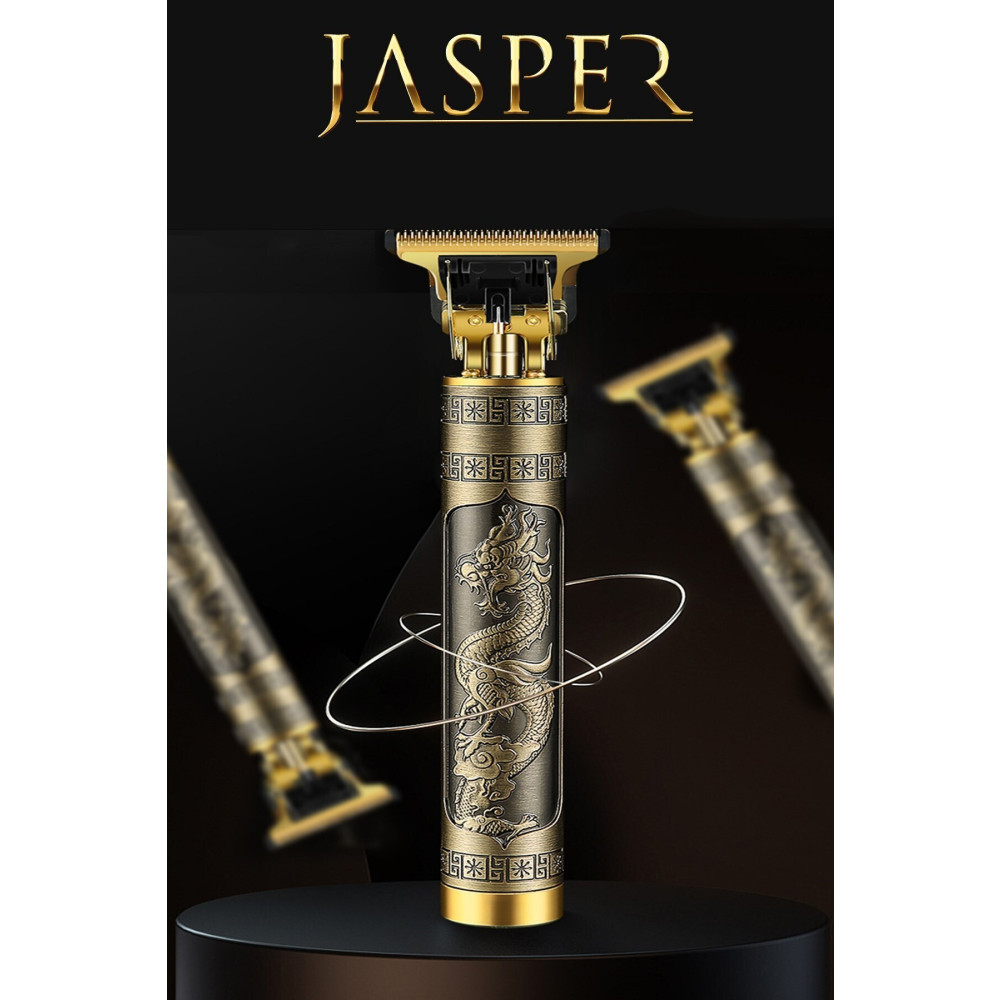 JASPER Tıraş Makinesi Metal Gövdeli T-bıçak Saç Ense Sakal Çizim Lazer Epilasyon Öncesi Tıraş Makineleri Fiyatı