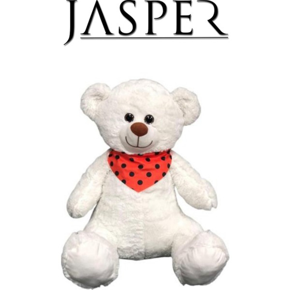 Jasper Toys Oyun Arkadaşım Fularlı 50 cm Beyaz Ayıcık - Renkli Oto Boyaları Fiyatı