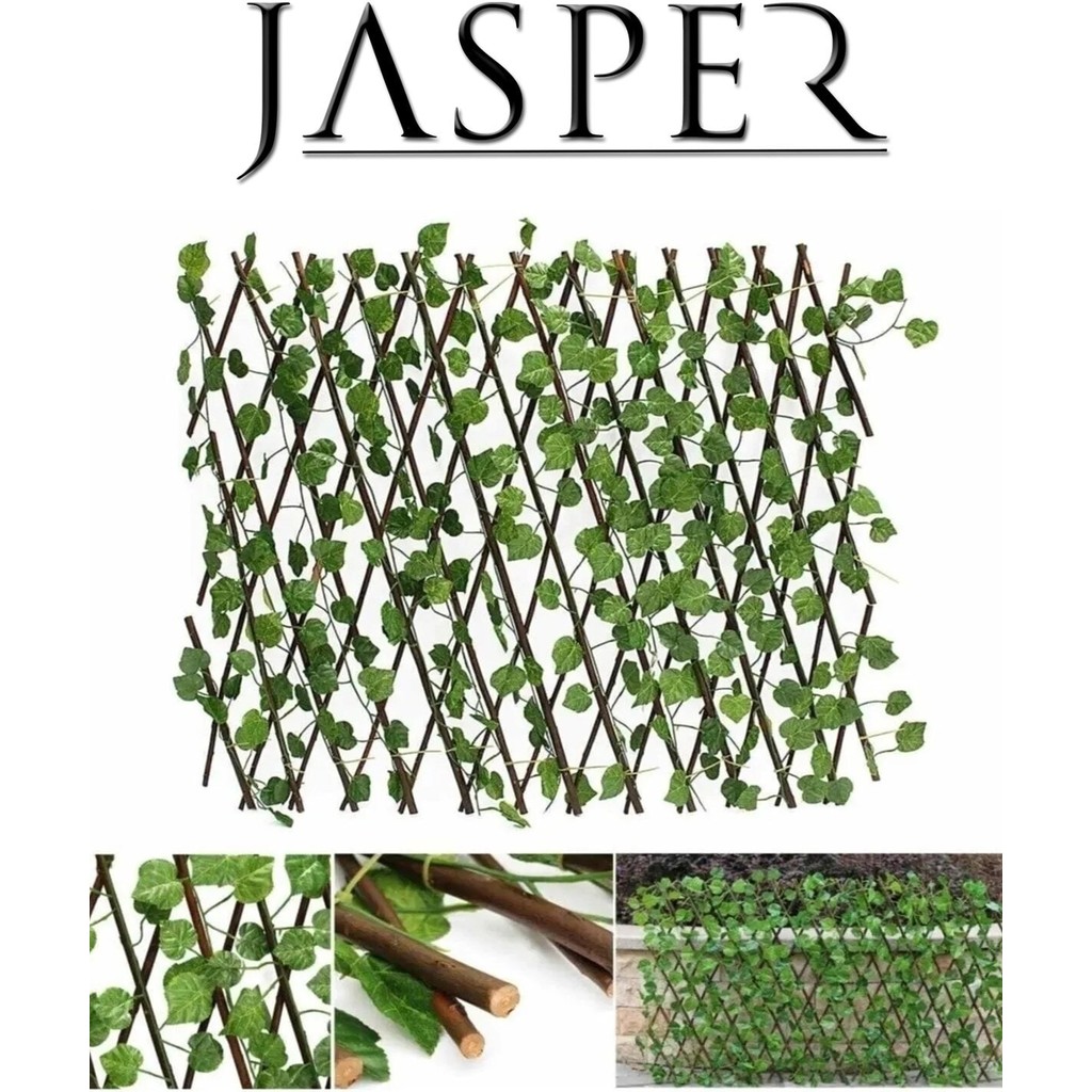JASPER Yapay Çit Çiçek Geniş Yaprak Akordiyon Çit 120 cm x 3M Yapay Sarmaşıkduvar Balkon Bahçe Dekoru Diğer Fiyatı