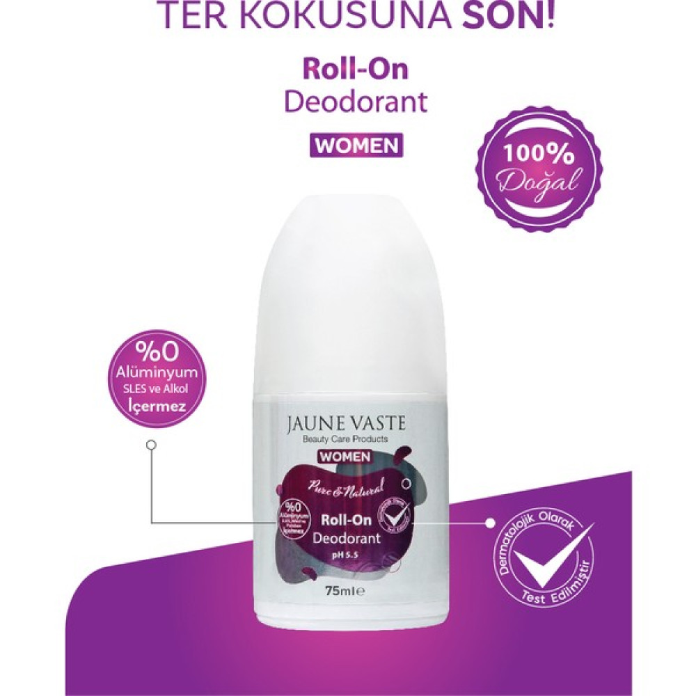 Jaune Vaste Doğal Roll On Kadınlar İçin 75 ml Alüminyum Sles İçermez Deodorantlar Fiyatı