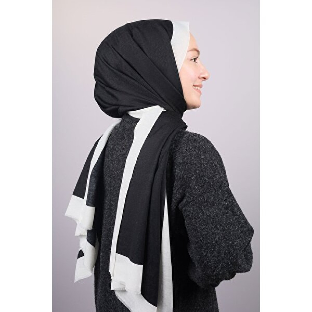 Jawel Düz Renk Şeritli Monogram Şal Şal / Fular & Eşarp Fiyatı